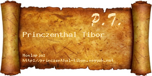 Princzenthal Tibor névjegykártya